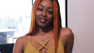 Ebony stepdaughter tastes stepdads new TS girlfriend