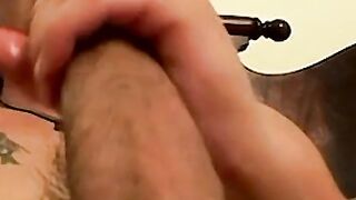 Chainsmoking twink savors mouthfucking with dripping cum