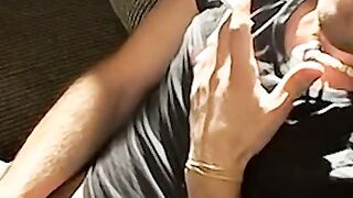 Horny twink smoke addict loves a threesome fucking