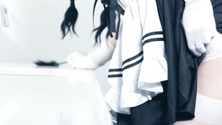 HETEROFLEXIBLE - Adorable Femboy Maid Katie Lingeries Tight Butt Gets Used By Heterosexual Boss Mateo Tomas