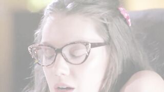 Aidra Fox seduces geeky lesbian in pussy licking threesome