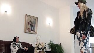 Little blonde Aby Action fucks the house servant