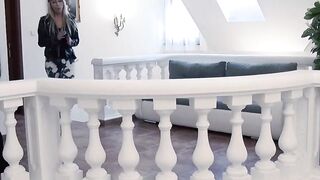 Little blonde Aby Action fucks the house servant