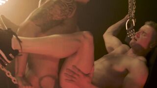 Jocks take turns rimming each other and barebacking hardcore