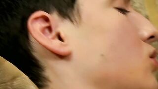 Twinky sticks a dildo deep inside his ass during jerk off