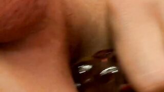 Twinky sticks a dildo deep inside his ass during jerk off