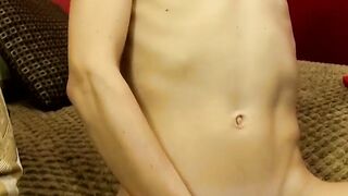 Twinky sticks a dildo deep inside his ass during jerk off