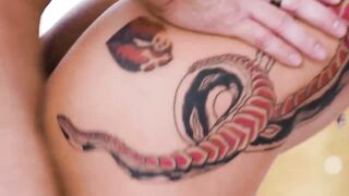 FuckDevils.com - Inked temptress gets off on intense rough sex sessions
