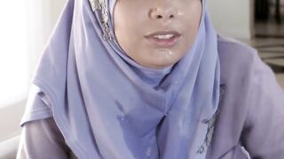 Petite Arabic wife Aaliyah Hadid is willing to do anything I want so her husband walk