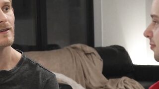Curly stepuncle Dylan Richards sprays jizz on my ass after a vigorous pussy fucking s