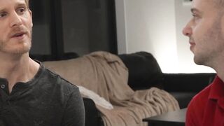 Curly stepuncle Dylan Richards sprays jizz on my ass after a vigorous pussy fucking s