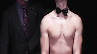 Inked studs Jack Dixon and Lance Charger spitroast Young sexy Cole Blue in an anal fu