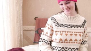 GIRLSWAY - Crazy Hot Hazel Moore Pampers Red Haired Stepmom Ends Up Getting HARD FINGER BANG Into Bathtub