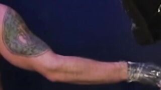 Four guys going at it full blast demolishing, groaning, deep fisting, stretching, the