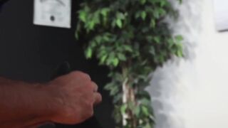 Lustful AJ Sloan footjob jock Amone Banes cock while jerkingÂ 