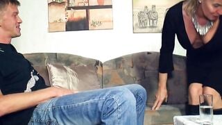 Skinny German grandmother needs young dick