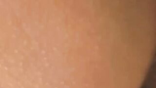 Horny Japanese twink hairy ass close up stroking cock solo