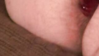 Tattooed amateur dude masturbates and anal plays solo