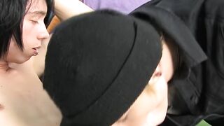 Wild young gay Nicky dick sucked before fucking cute twink