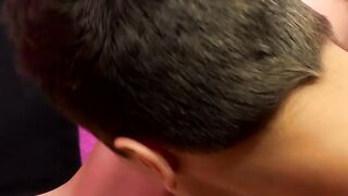 Young guy sucks off his partner before having bareback sex