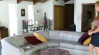 Brooke Belle fucking inside the couch with her tattoos