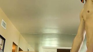 Nerdy twinks hard bareback cock riding after school is over