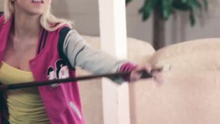 Playing pool with extra tiny Marsha May