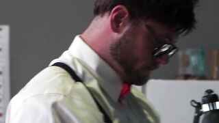 Tattoed stud pounding guys hole after rimming and sucking