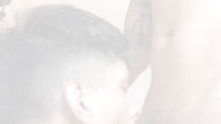 Straight tattooed Latino jocks pound bareback after blowjobs