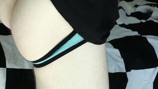 Smooth twink Jamie Satin moans during bareback pounding