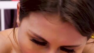 Naughty teen Paige Owens deepthroats stepfathers big cock