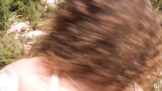 Secretly fucking public with a dark haired woman