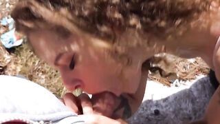 Secretly fucking public with a dark haired woman