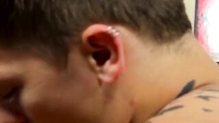 Youthful gay Ryker Madison has crude dick ridden by thin homo