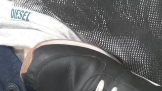 Inked twink sucks toes prior to getting hard analling