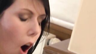 Elegant woman Lilia Rouge has sex inside tights