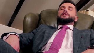 Classy businessmen seal the deal with cock in ass