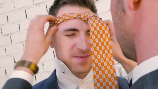 Hardcore businessmen hammer ass after throat fucking