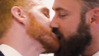 Executives enjoy sloppy blowjob before a rough analfucking