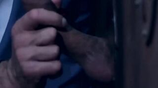 Classy hunk sucks a gloryhole cock before being hammered