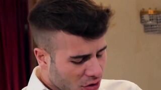 Office worker gives sloppy fellatio and hot anal sex