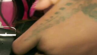Ebony amateur Josy African does sex casting