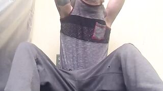 Straight thug Blinx takes his cock out and have a good stroke for the viewers