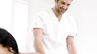 FuckDevils.com - Alluring girl pleasures masseur with oral skills and then fucks