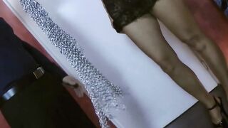 Blonde German MILF into fishnet dress PlayGirl