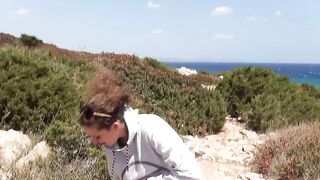 Outside head from dark hair amateur skank