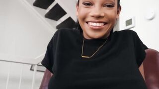 Ebony teen Eden West is so wet while hung daddy fucks her deeply