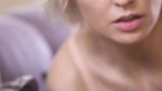 Blonde River Lynn moaned hard after I pinched her sensitive clit