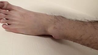 Naughty Wiley shows off his hairy virgin ass before splashing a good load of cum