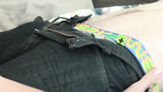 Bareback twink moans like a bitch as he gets pumped